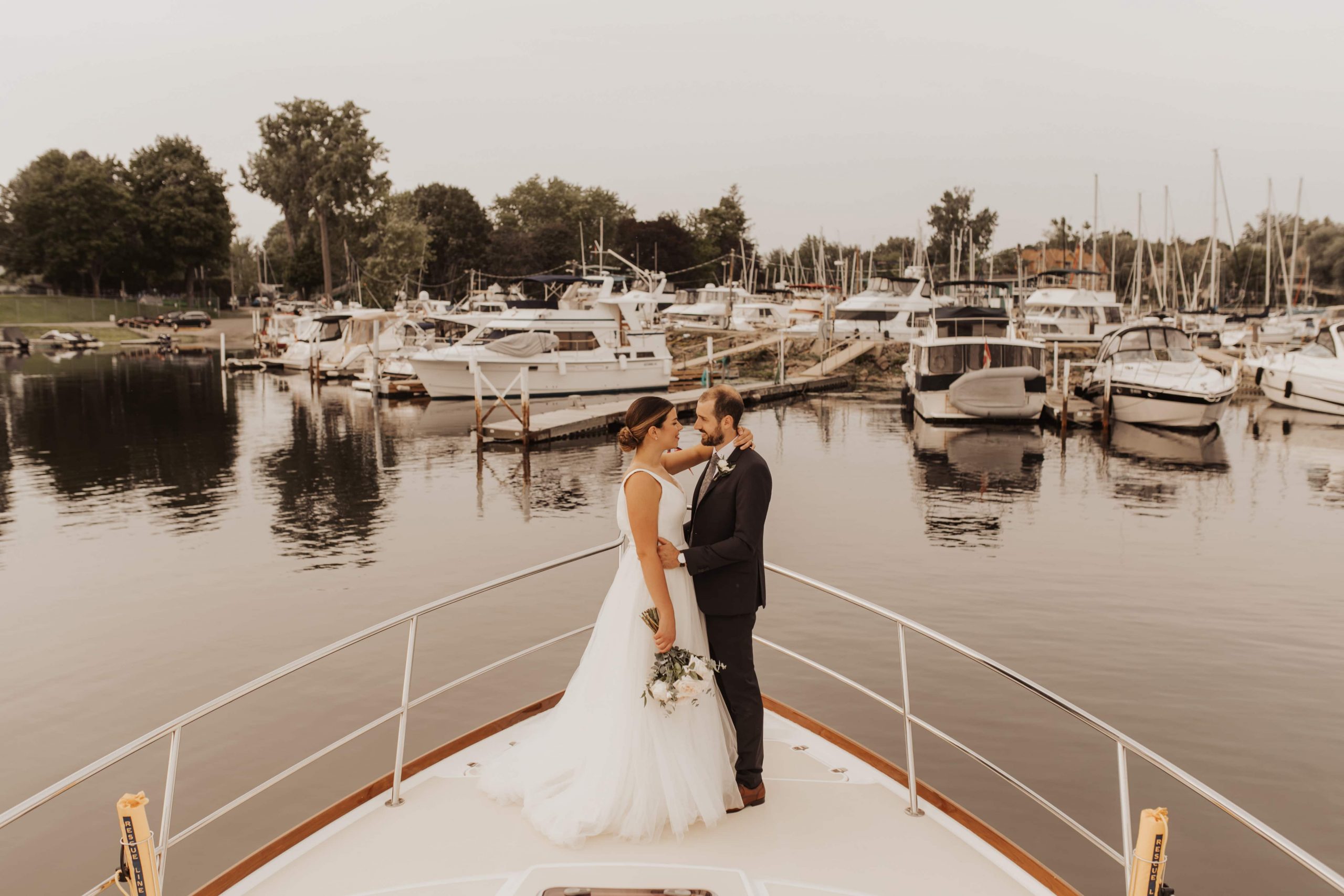 wedding vows on a boat